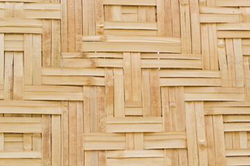 Bamboo texture of a traditional fan.Wickerwork bamboo texture background.