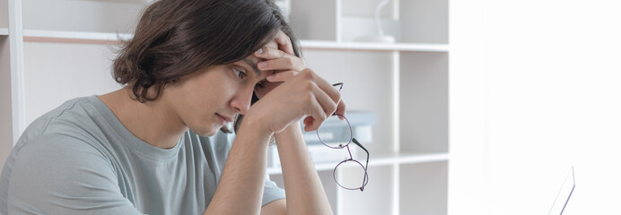 Asian male staffers are disappointed by the mistakes made, Despair or disappointment, Sad feeling,...