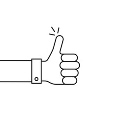 thin line thumb up icon for social media