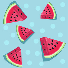 seamless pattern with watermelon