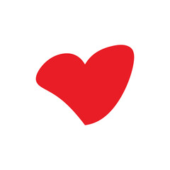 Heart icon flat design illustration