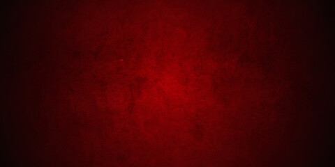 Red wall backdrop background with red faded border and old vintage grunge texture, marbled red painted background illustration for Christmas or valentines day.	
