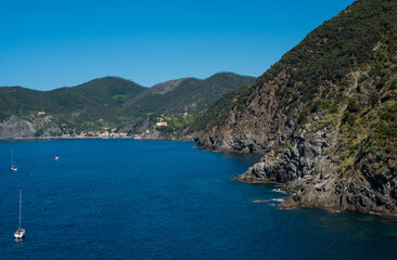 Fototapeta na wymiar the coast of the Cinque Terre 
