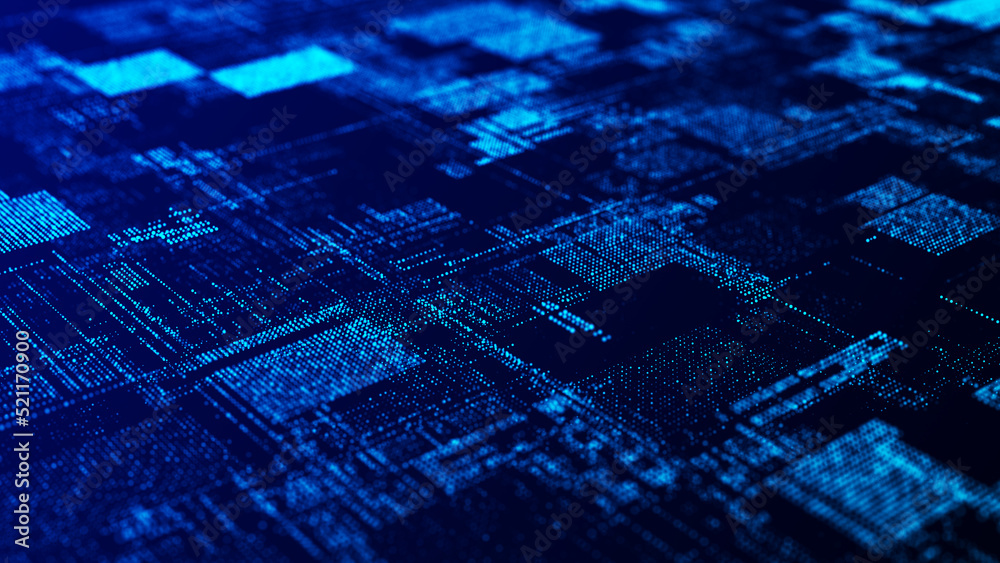 Poster future digital cyberspace. sorting and analysis digital data. technology matrix algorithm. security 