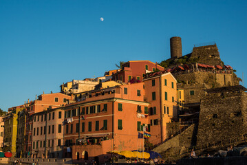 Cinque Terra on the sunset