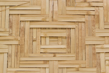 Bamboo texture of a traditional fan.Wickerwork bamboo texture background.