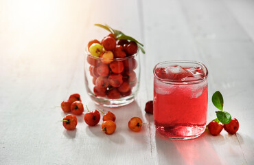 Cherries drink with fresh cherry, Cherry juice