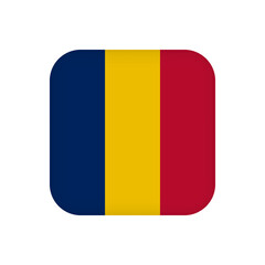 Chad flag, official colors. Vector illustration.