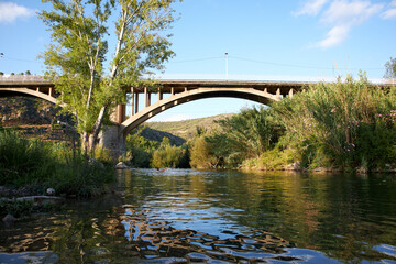 Fototapeta na wymiar Mijares river bathing area in Fanzara, Castellón, Spain