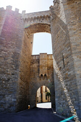 Fototapeta premium Gates and walls of the castle of Morella, Castellón, Spain