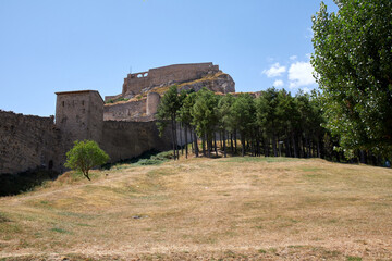 Fototapeta na wymiar Inner walls of the castle of Morella, Castellón, Spain