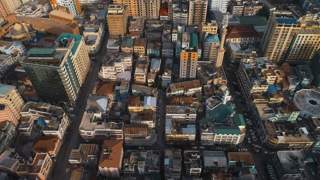 Aerial view of the Dar es Salaam city in Tanzania