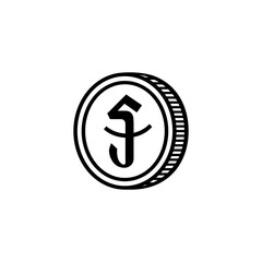 Cambodia Currency Icon Symbol. KHR, Riel Coins. Vector Illustration