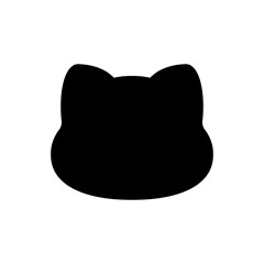 Head cat icon in cartoon style. Isolated vector illustration animal for your design