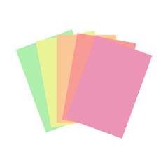 colorful paper set for art craft vector illustration