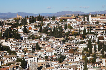 The view from the castle Almodovar Del Rio, Spain