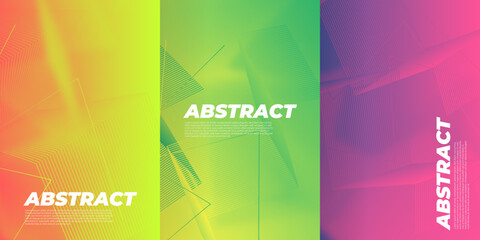 Company identity brochure template collection. Business presentation vector A4 vertical orientation front page mock up set. Corporate report cover abstract geometric illustration design layout bundle.