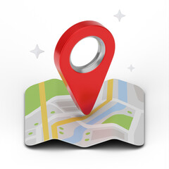 GPS Pin Point Location 3D illustrations