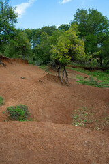Kokkinopilos (red clay), Preveza Greece, a unique geological phenomenon.