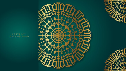 Luxury mandala background with golden arabesque pattern arabic islamic east style.decorative mandala for print, poster, cover, brochure, flyer, banner.