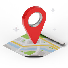 GPS Pin Point Location 3D illustrations
