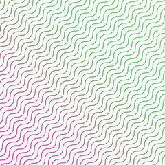 Pink and green line wave background 