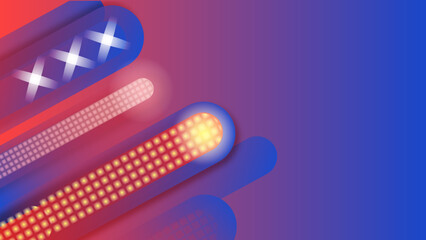 Dark blue paper waves abstract banner design. Elegant wavy vector background