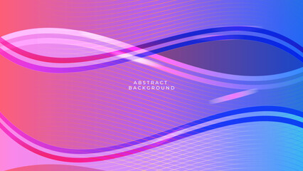 Dark red paper waves abstract banner design. Elegant wavy vector background