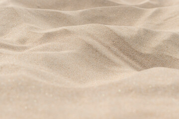 Fototapeta na wymiar Sand dunes close-up with areas of sharpness and defocus