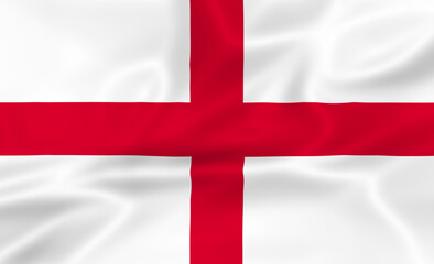 Obraz premium Illustration waving England flag symbol