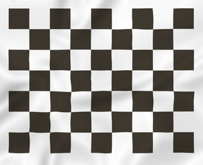 Fototapeta premium Illustration waving start flag fabric