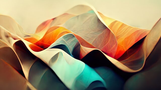 Fototapeta 4K Abstract wallpaper colorful design, shapes and textures, colored background, teal and orange colores.
