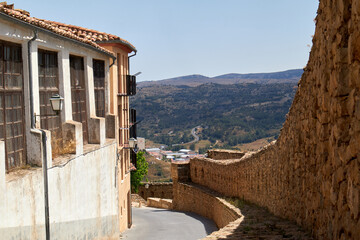 Medieval street of Morella, Castellon, Spain