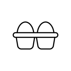 egg icon flat style trendy stylist simple