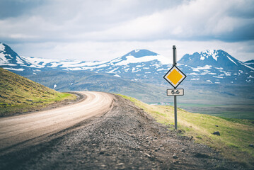 Lonely road Iceland