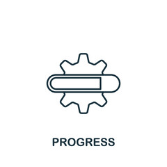 Progress icon. Monochrome simple icon for templates, web design and infographics