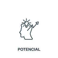 Potencial icon. Monochrome simple Business Training icon for templates, web design and infographics