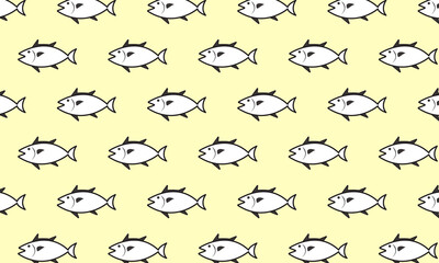 fish illustration background. flat style - stock vector.