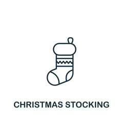 Christmas Stocking icon. Monochrome simple icon for templates, web design and infographics