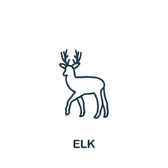 Elk icon. Monochrome simple icon for templates, web design and infographics
