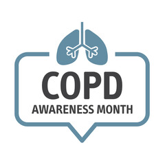 COPD Chronic Obstructive Pulmonary Disease - speech bubble with text