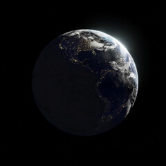 Planet Earth on a space background. 3d illustration