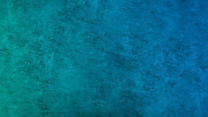 Fototapeta na wymiar Dark blue green wall texture. Gradient. Deep teal color. Toned old rough concrete surface. Close-up. Abstract vintage background with space for design. Web banner. Backdrop.