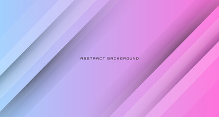 3D pink blue geometric abstract background overlap layer on bright space with stripe decoration. Graphic design element future style concept for banner, flyer, card, brochure cover, or landing page