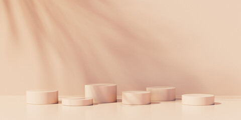 Abstract background, mock up scene with podium geometry shape for product display. 3D rendering