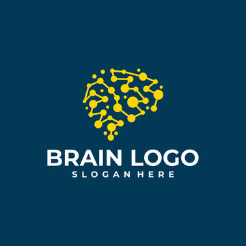 brain logo vector design template