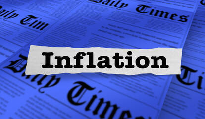 Inflation News Headline Economy Prices Rising Higher Costs 3d Illustration
