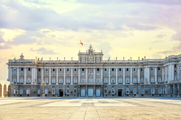 Fototapeta na wymiar Royal Palace exterior in Barcelona, Spain