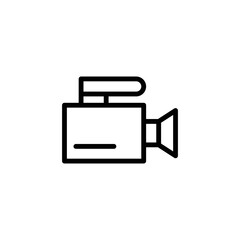 Movie Icon, Video Sign, Film Icon Sign Vector Isolated on White Artboard