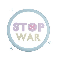 3d peace icon illustration